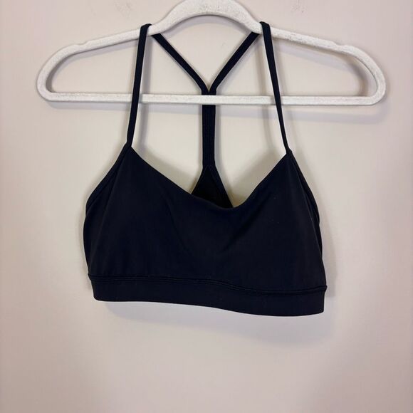 Lululemon Black Flow Y Sports Bra Size 10 - Picture 1 of 4